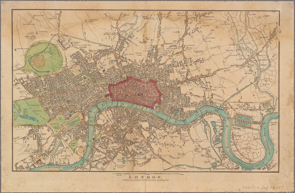 Map of London in 1815