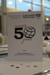 50th anniversary evening celebration menu card