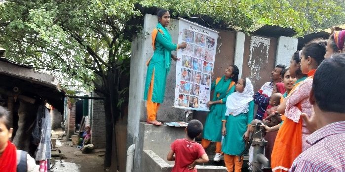 Girls educating their community through pictures