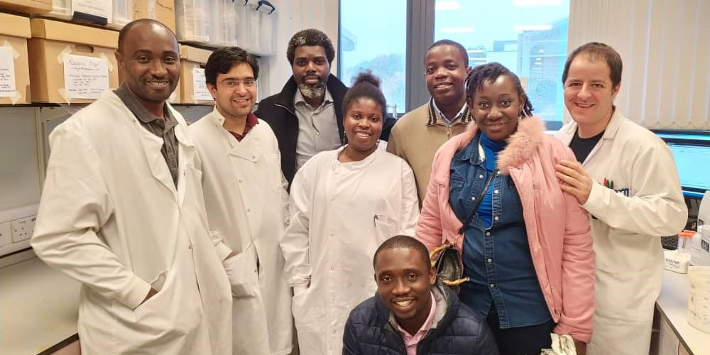 Lancaster & University of Benin research team in the lab