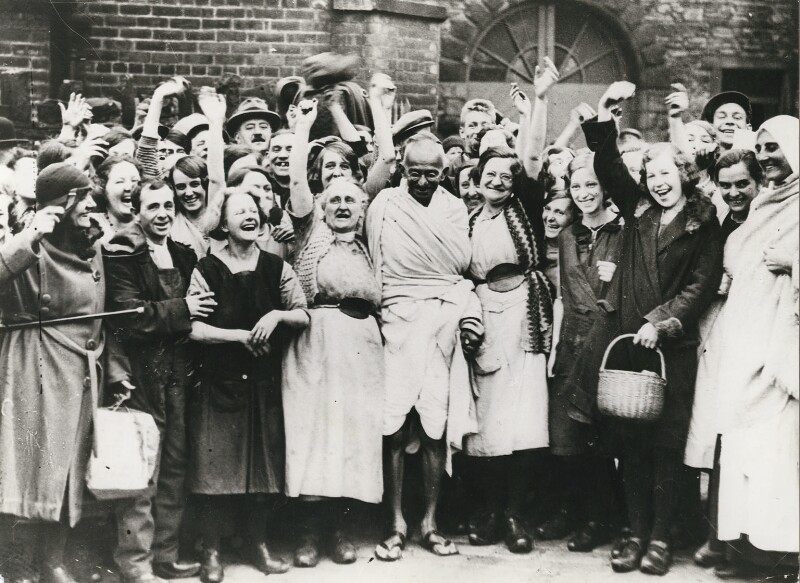 Photo of Mahatma Gandhi's visit to Darwen, 1931