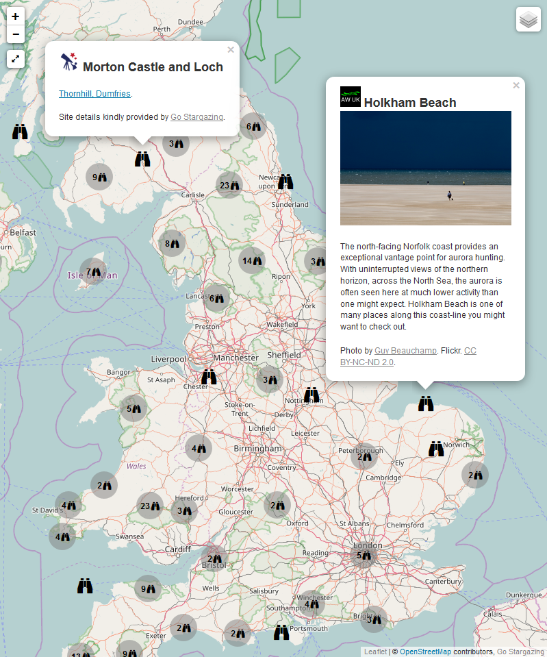 New! Aurora Map. | AuroraWatch UK