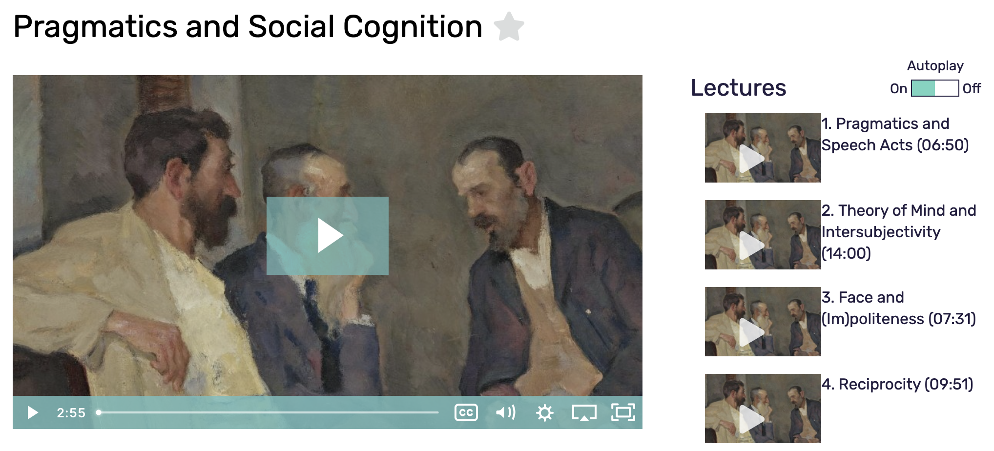 New online course on Pragmatics and Social Cognition